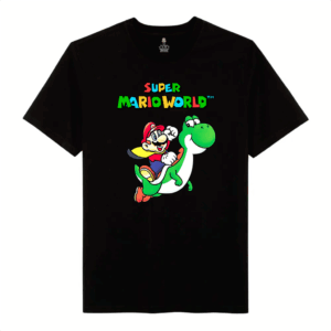 Camisa Preta Super Mario World SNES