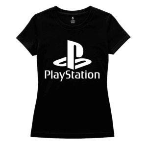 Camisa Preta Baby Look Playstation