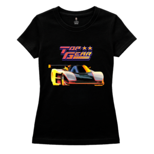 Camisa Preta Baby Look Top Gear SNES